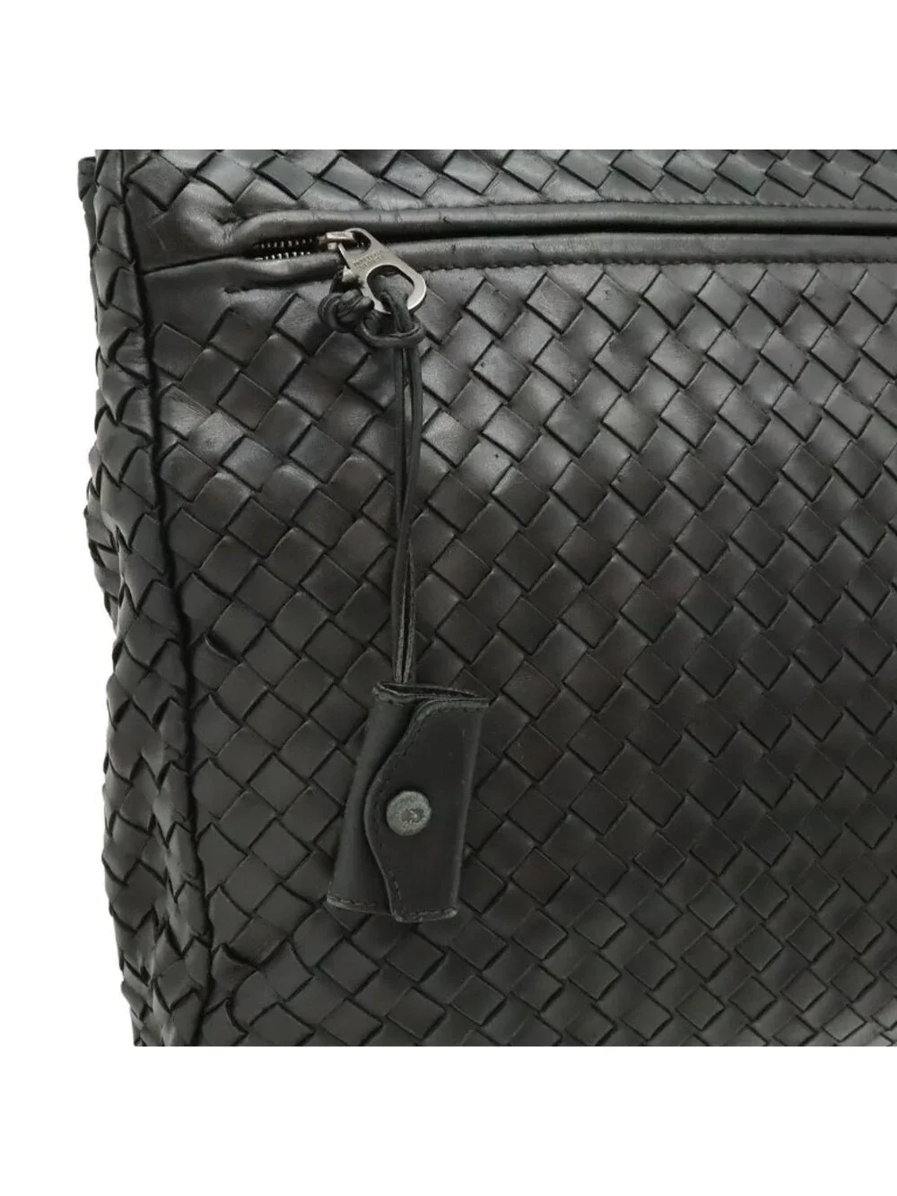 Bottega Veneta Intrecciato Business Briefcase Documents Purse Leather Black
